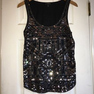 Express Sequin Tank Top Size Small 🦋